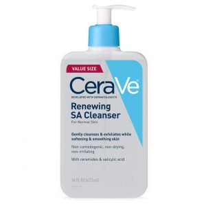 CeraVe Renewing SA Cleanser for Normal Skin 473ml – Salicylic Acid Exfoliating Face Wash