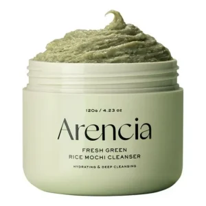 Arencia Fresh Green Rice Mochi Cleanser 120g – Gentle Deep Cleansing & Brightening Face Wash